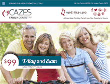 Tablet Screenshot of cazesfamilydentistry.com